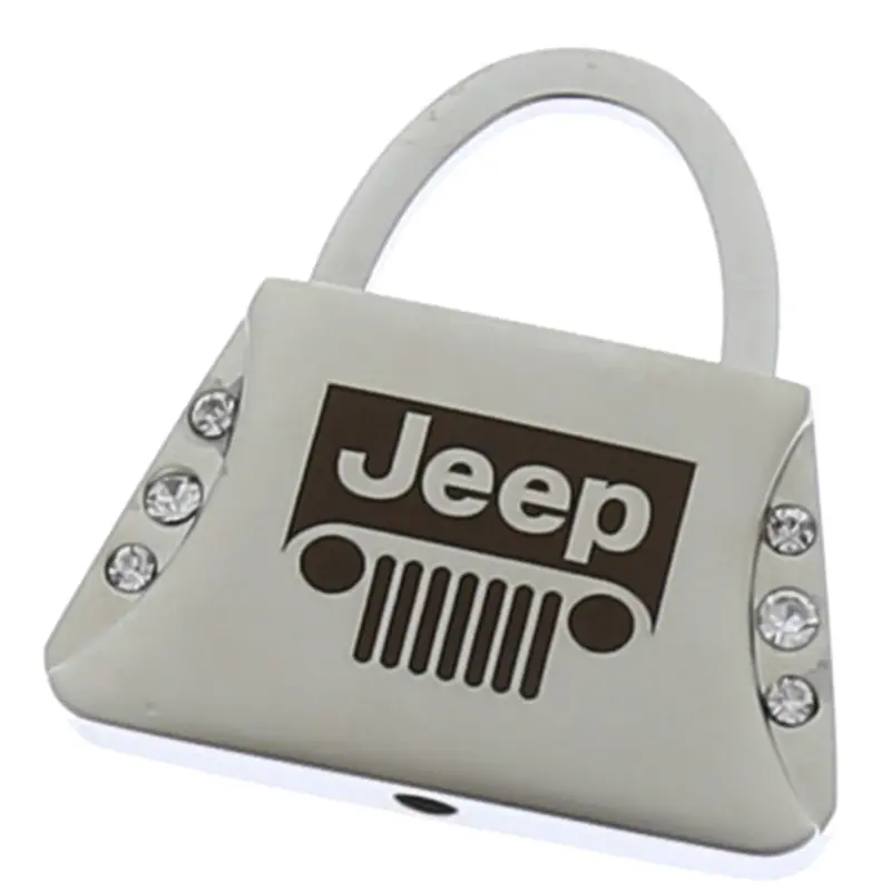 Jeep Grill Purse Shape Keychain (Chrome) 2