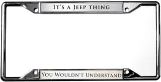 Jeep It's A Jeep Thing License Plate Frame (Black) 1