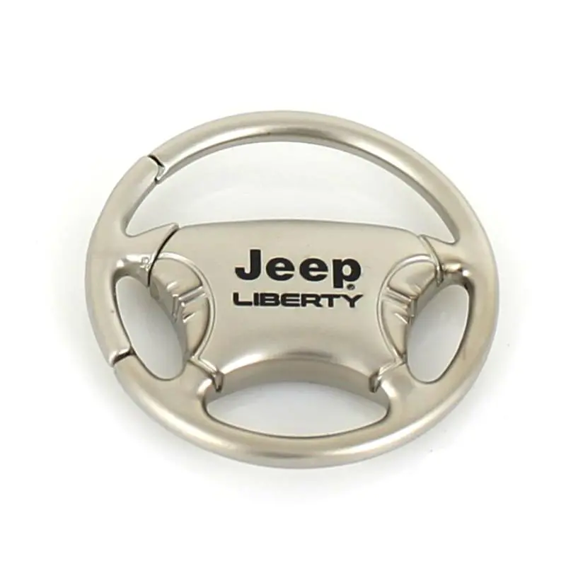 Jeep Liberty Steering Wheel Keychain (Chrome) 1