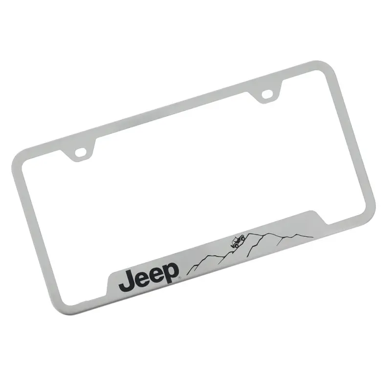 Jeep License Plate Frame (Brushed Chrome) 1