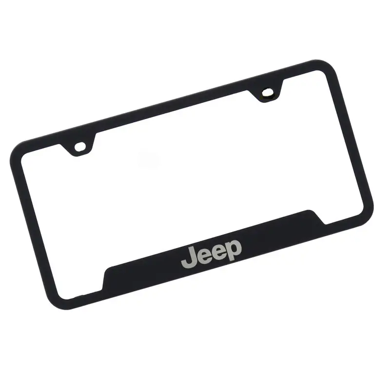 Jeep License Plate Frame (Matte Black) 1