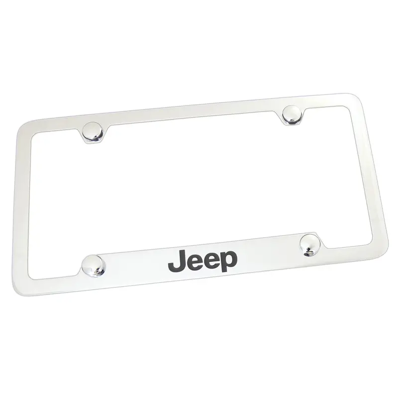 Jeep License Plate Frame With 4 Holes (Chrome) 1
