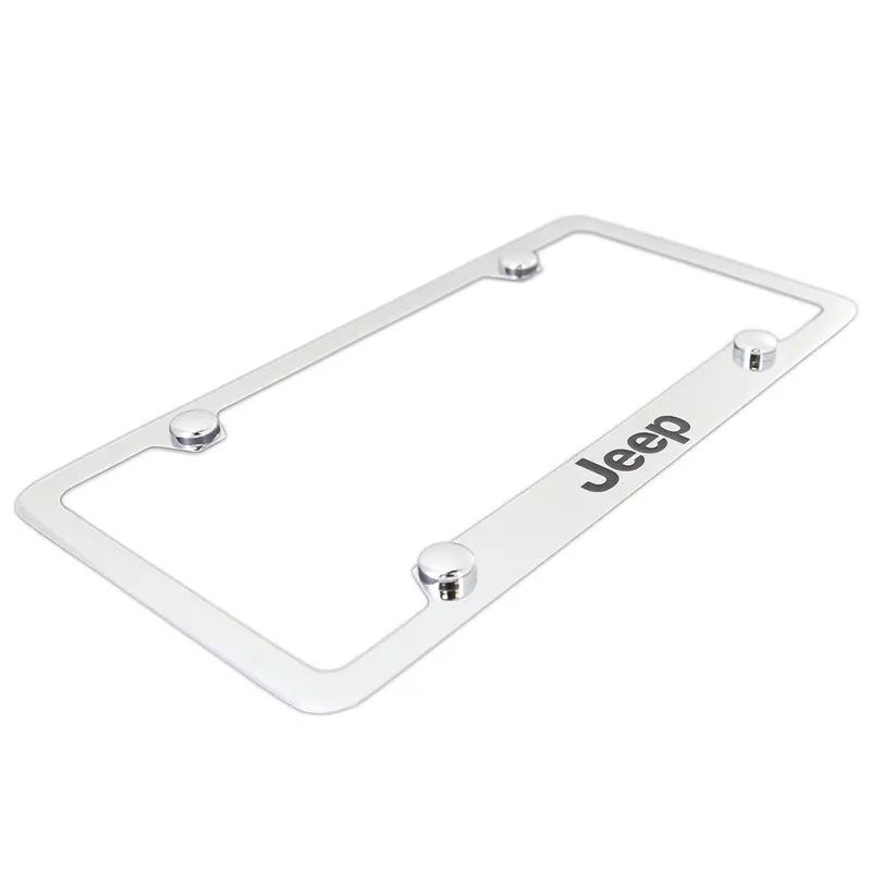 Jeep License Plate Frame With 4 Holes (Chrome) 2