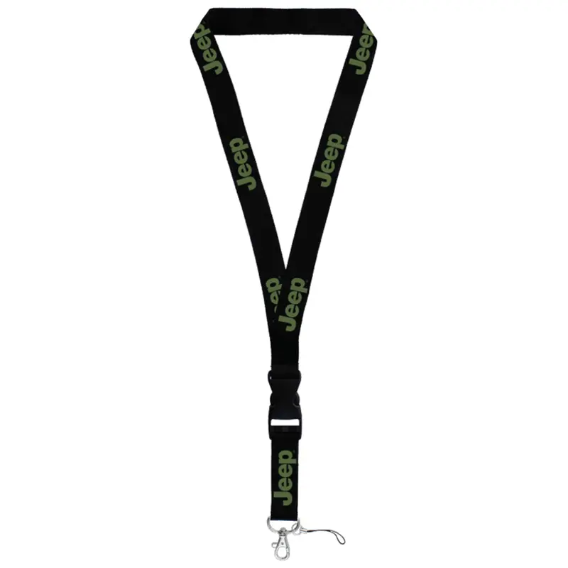Jeep Logo Lanyard Key Chain (Green On Black) 1