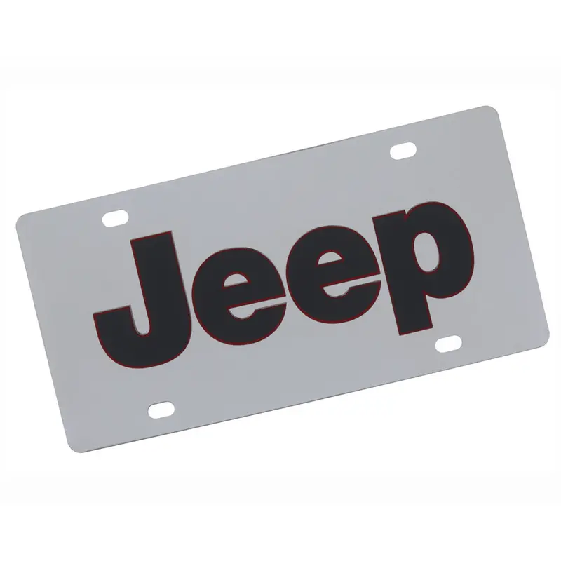 Jeep Logo License Plate (Chrome) 1