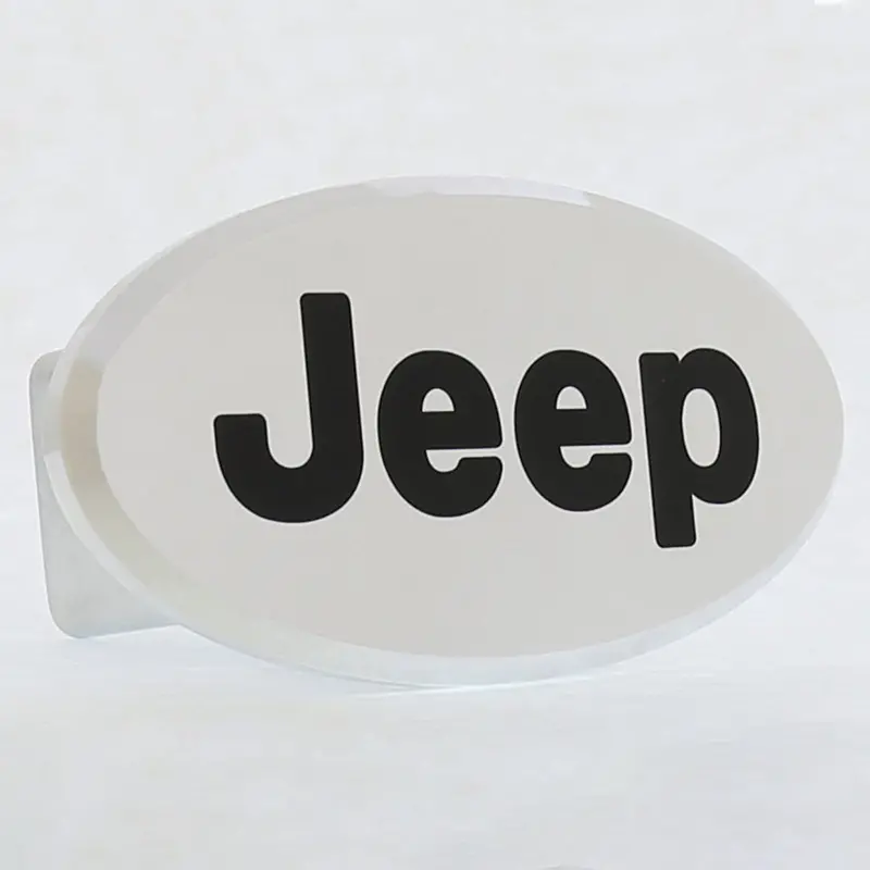 Jeep Oval Hitch Cover (Chrome) 1