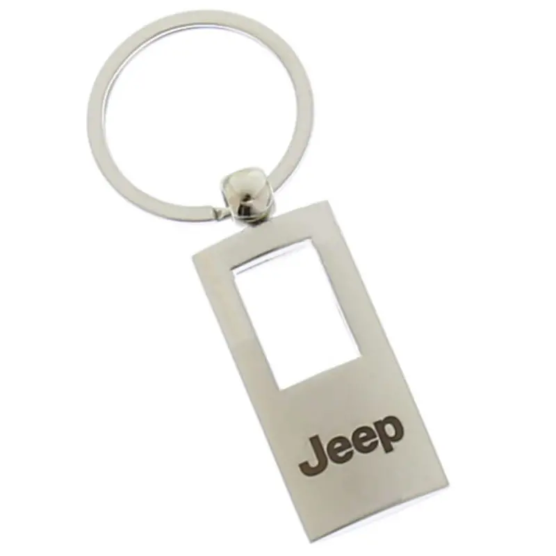 Jeep Rectangle Key Chain (Chrome) 1