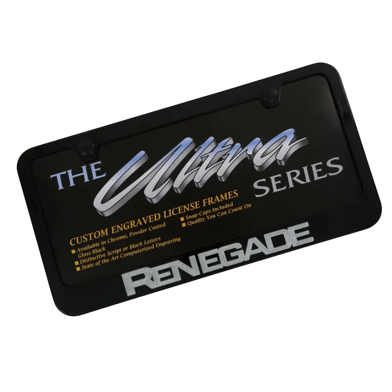 Jeep Renegade License Plate Frame (Black) 1