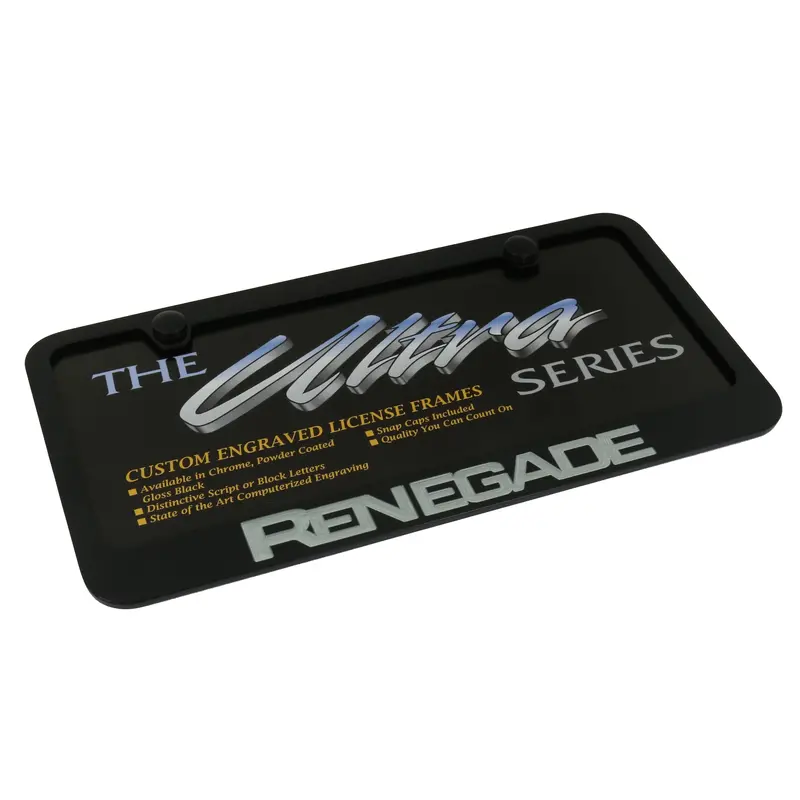 Jeep Renegade License Plate Frame (Black) 2