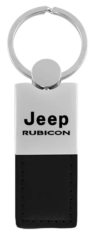Jeep Rubicon Leather Key Ring (Chrome) 1