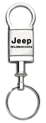 Jeep Rubicon Satin Chrome Valet Key Chain (Silver) 1