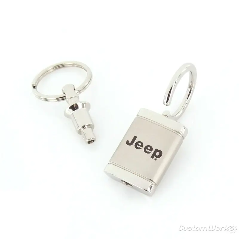 Jeep Satin Valet Keychain (Chrome) 2