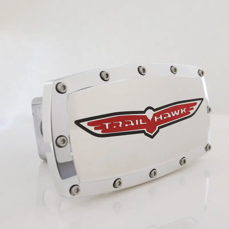 Jeep Trail Hawk Billet Tow Hitch Cover (Chrome) 1