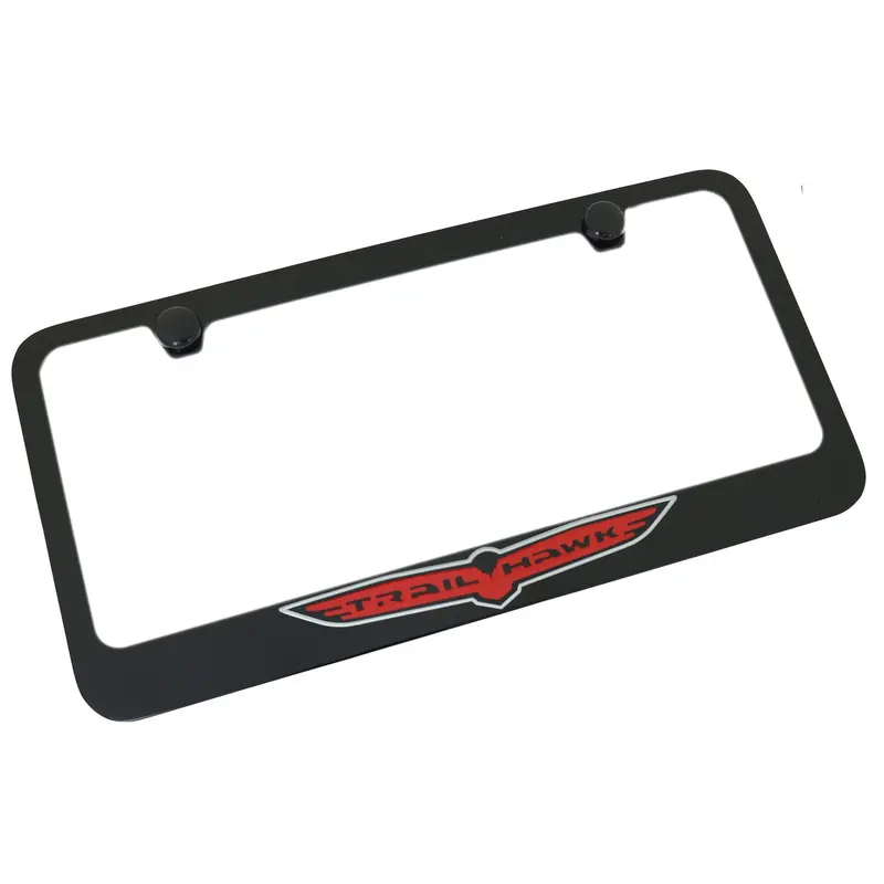 Jeep Trail Hawk License Plate Frame (Black) 1