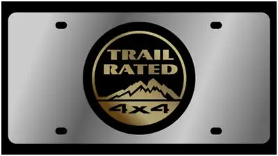 Jeep Trail Rated Stainless Steel License Plate (Chrome) 1