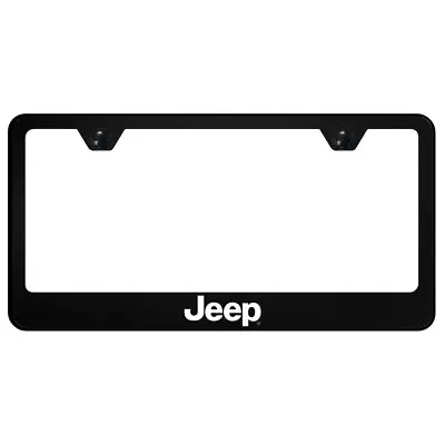 Jeep Uv Print Polycarbonate License Plate Frame (Black) 1