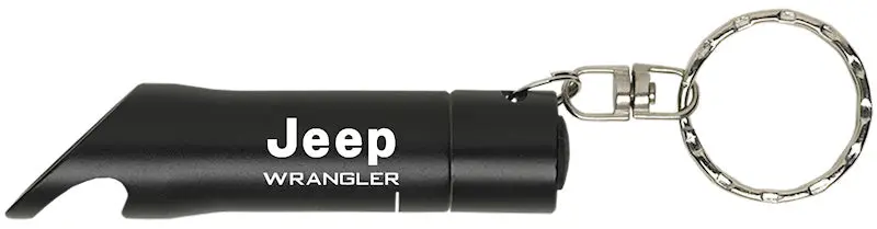 Jeep Wrangler Flashlight Bottle Opener Keychain (Black) 1