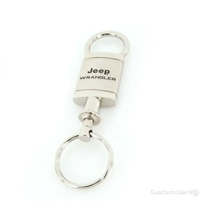 Jeep Wrangler Satin Valet Keychain (Chrome) 1