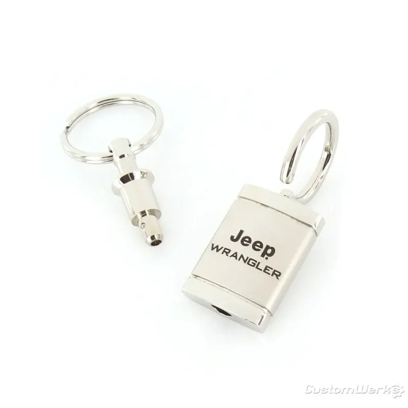 Jeep Wrangler Satin Valet Keychain (Chrome) 2