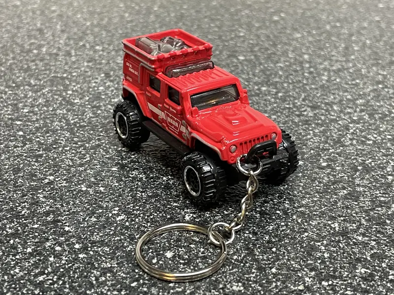 Jeep Wrangler Unlimited Warn Off Road Keychain Diecast Car Matchbox Hot Wheels 1