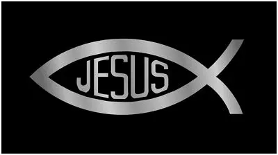 Jesus Fish Carbon Steel License Plate (Carbon Black) 1