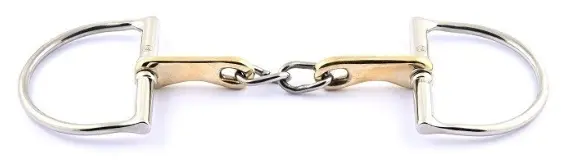Jump'in D-Ring Snaffle With Double Chain Links 1