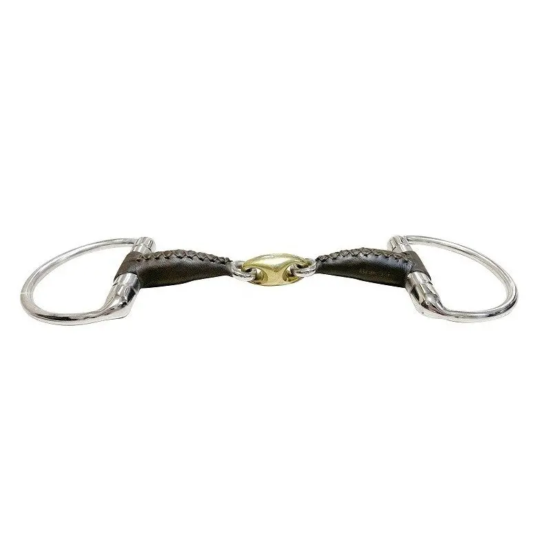 Jump'in French Mouth Leather Covered Eggbutt Bit 1