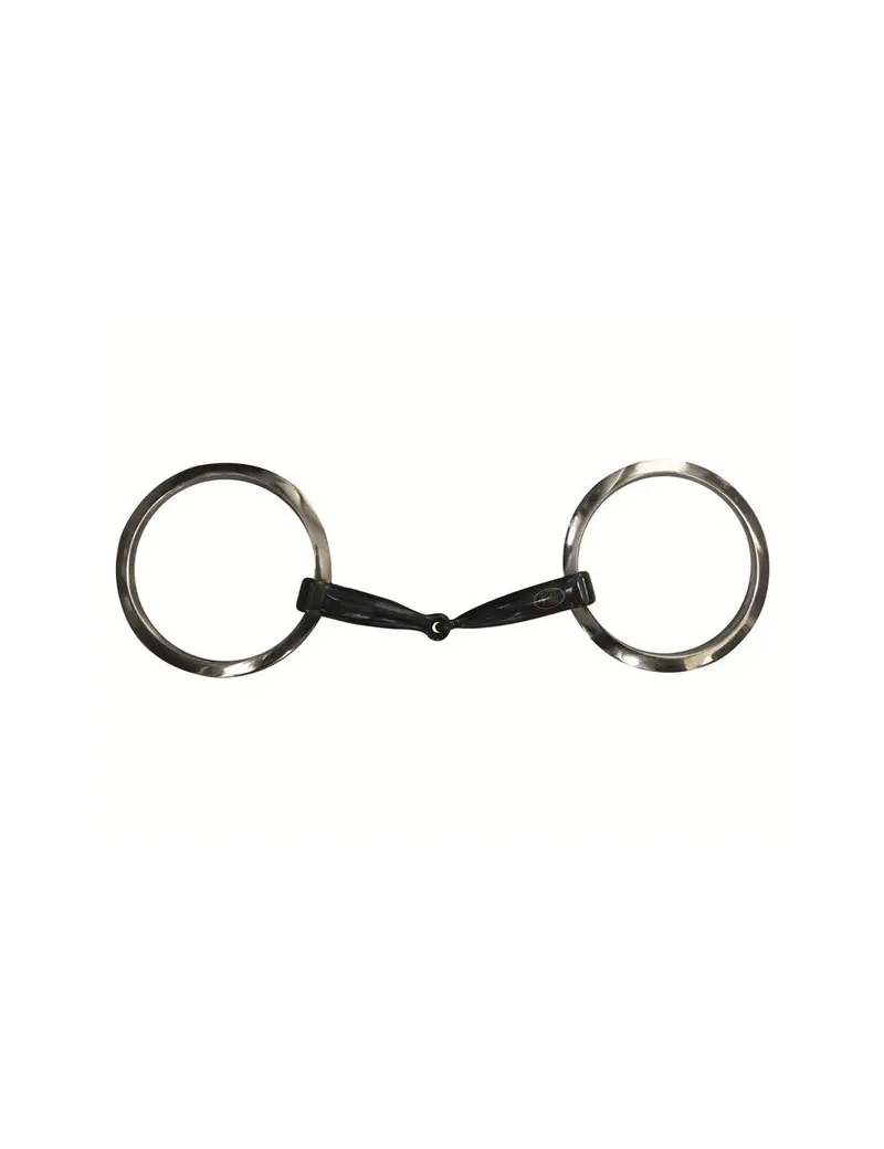 Jump'in French Mouth Loose Large Flat Ring Blue Steel Bit 1
