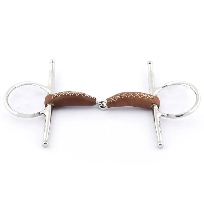Jump'in Full Cheek Single Joint Leather Covered Bit 1