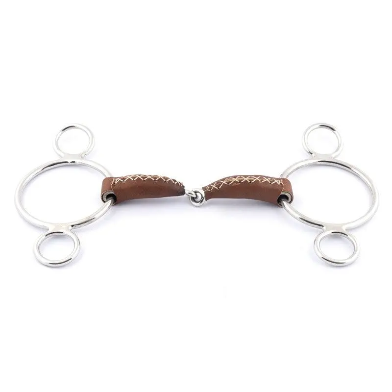 Jump'in Single Joint Leather Covered 3 Ring Bit 1