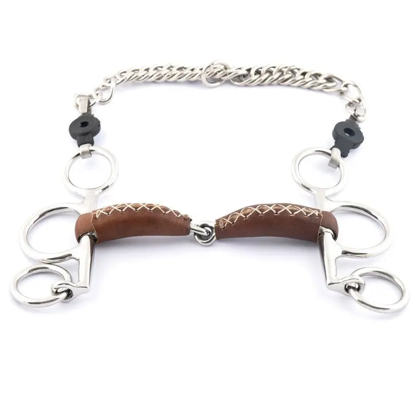 Jump'in Small Cheek Single Joint Leather Covered Pelham 1