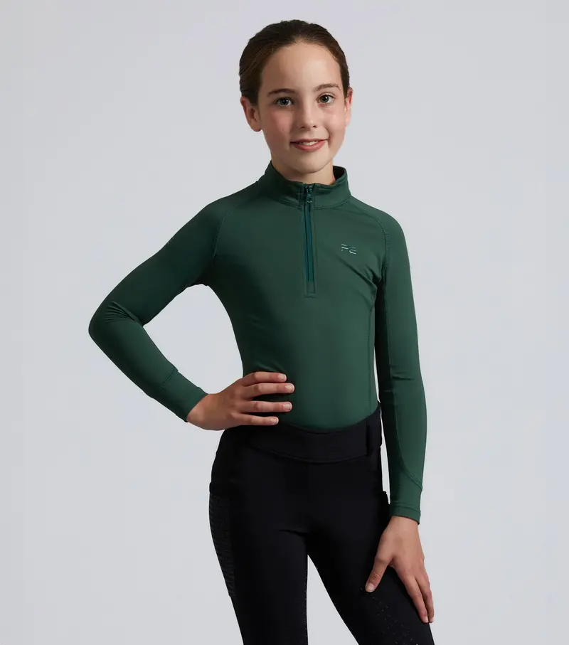 Junior Ombretta Technical Riding Top Green 1