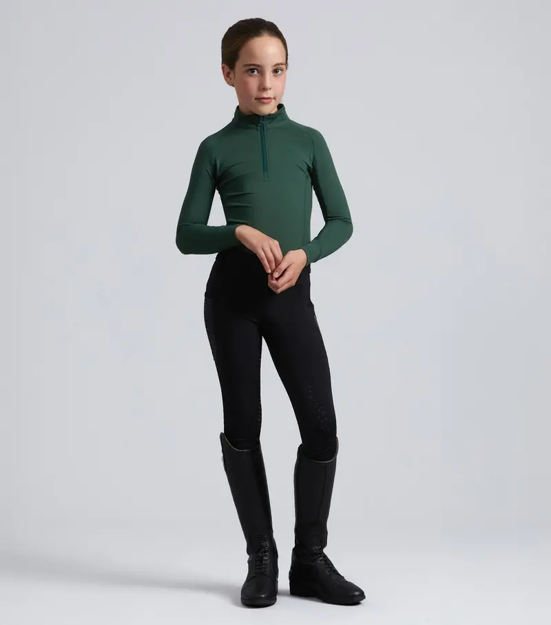 Junior Ombretta Technical Riding Top Green 2