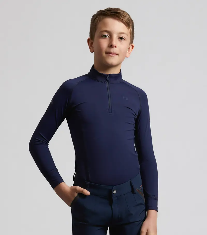 Junior Ombretta Technical Riding Top Navy 1