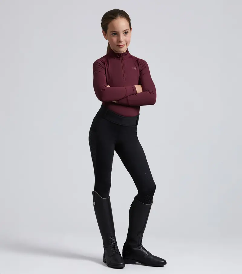 Junior Ombretta Technical Riding Top Wine 2