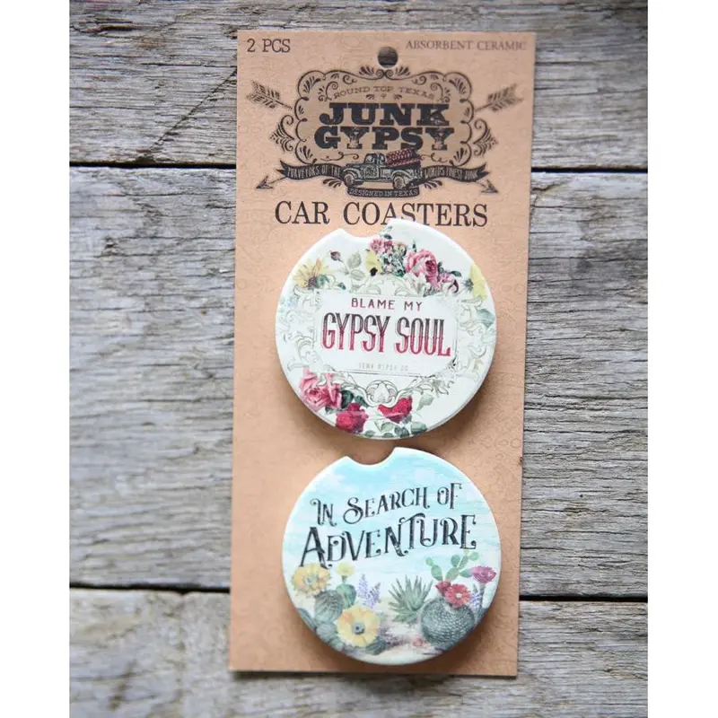 Junk Gypsy Gypsy Soul And Adventure Car Coasters 1