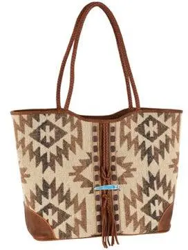 Justin Aztec Blanket Tote Bag 1