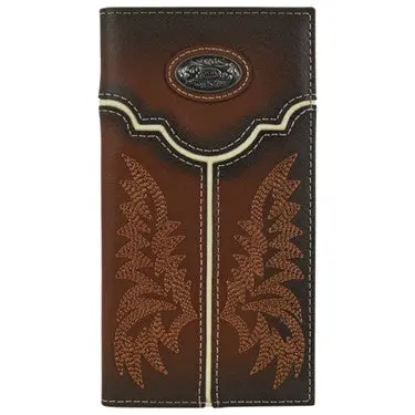 Justin Burnished Tan Yoke With Concho Rodeo Wallet 1