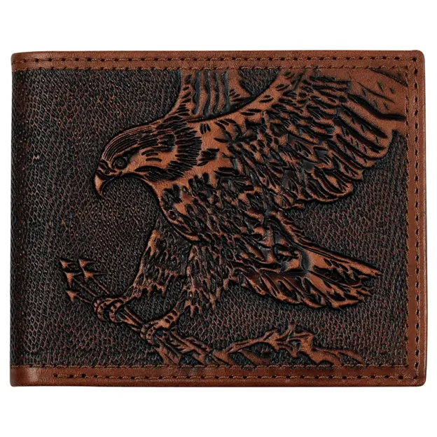 Justin Eagle With Arrows Large Bifold Wallet 1