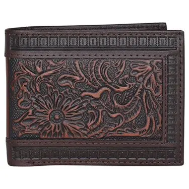 Justin Floral Tooled Bifold Wallet 1