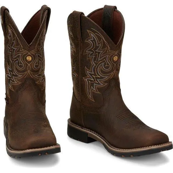 Justin Men's Fireman Distressed Brown Boot 1