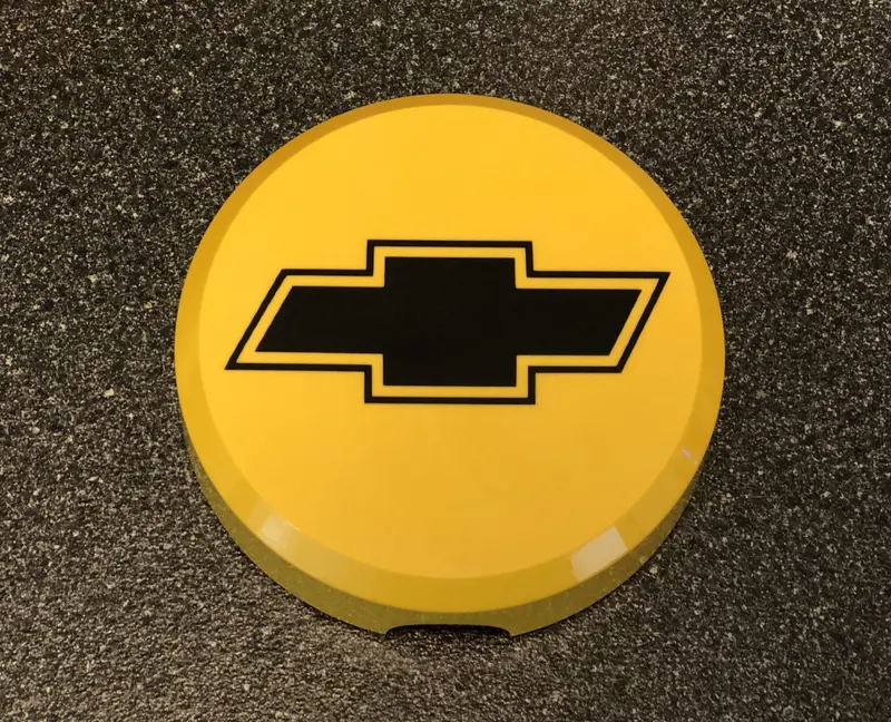 Kc Daylighter Chevy Bowtie Hard Light Cover Yellow W/ Black Decals 6" Round Hilites Custom 1