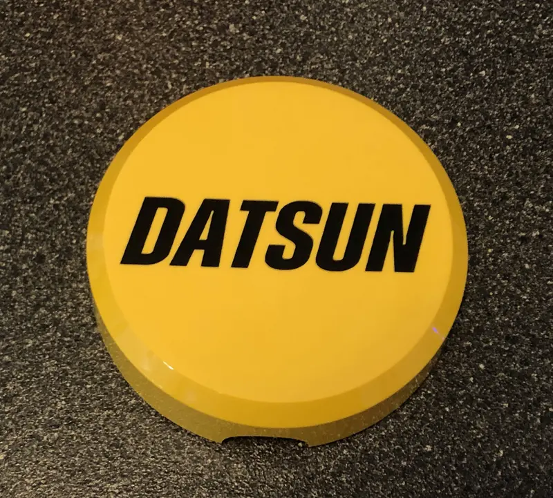 Kc Daylighter Datsun Hard Light Cover Yellow W/ Black Decals 6" Round Hilites Custom 1
