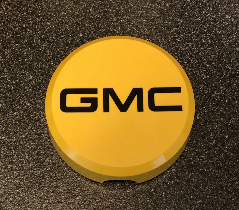 Kc Daylighter Gmc Hard Light Cover Yellow W/ Black Decals 6" Round Hilites Custom 1