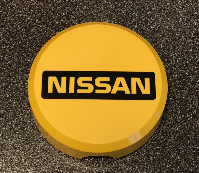 Kc Daylighter Nissan Hard Light Cover Yellow W/ Black Decals 6" Round Hilites Custom 1