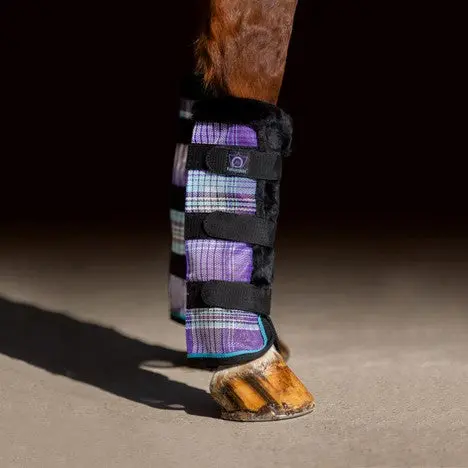 Kensington Fly Boots With Fleece Trim-Lavender Mint 1