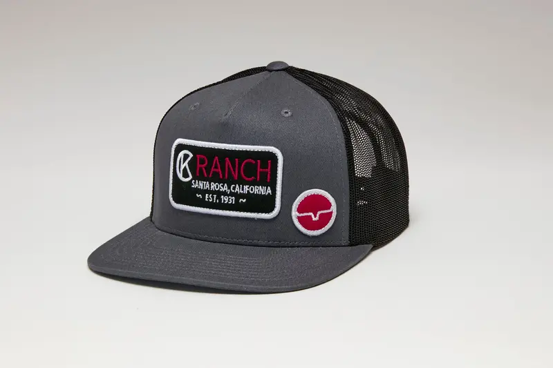 Kimes Ranch Black And Charcoal Ck31 Trucker Hat 1