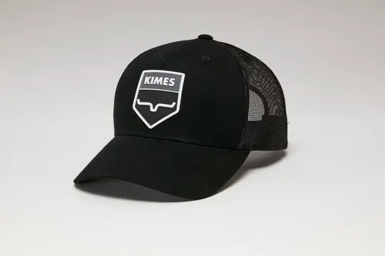 Kimes Ranch Black Wedge Trucker Hat 1