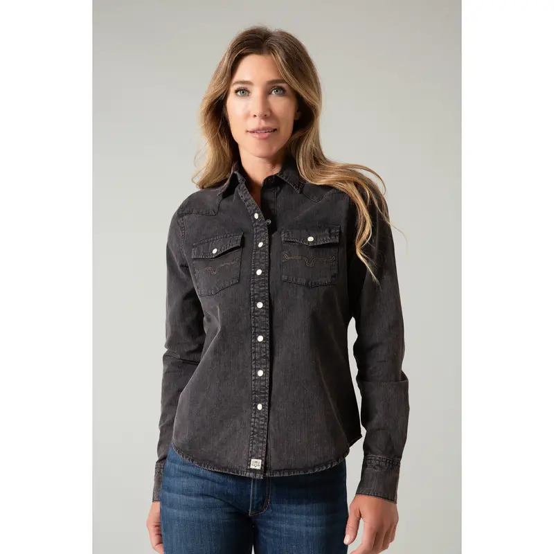 Kimes Ranch Women's Black Denim Kaycee Top 1