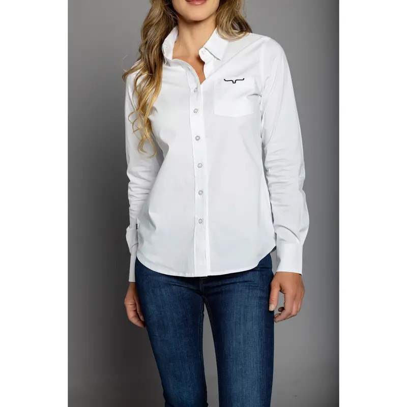 Kimes Ranch Women's White Long Team Shirt 1